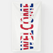 Begrüßung auf der Flagge der Union (h) Banner (Vertikal)