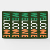 Begrüßung auf irischer Flagge (v) Banner (Horizontal)