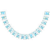 Begrüßung Baby Dusche Blau Wasserfarbe Wimpelkette (Alle)