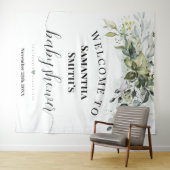 Begrüßung Baby Dusche Eukalyptus Grüne Wandteppich (Beispiel (Horizontal))