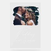 Begrüßung Begrüßung Akryllisches Zeichen mit Foto Acrylschild (Vorderseite)