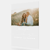 Begrüßung Begrüßung Akryllisches Zeichen mit Paarf Acrylschild (Winkel)