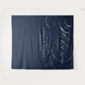 Begrüßung Begrüßung Elegante Imitate Silver Script Wandteppich (Vorderseite (Horizontal))