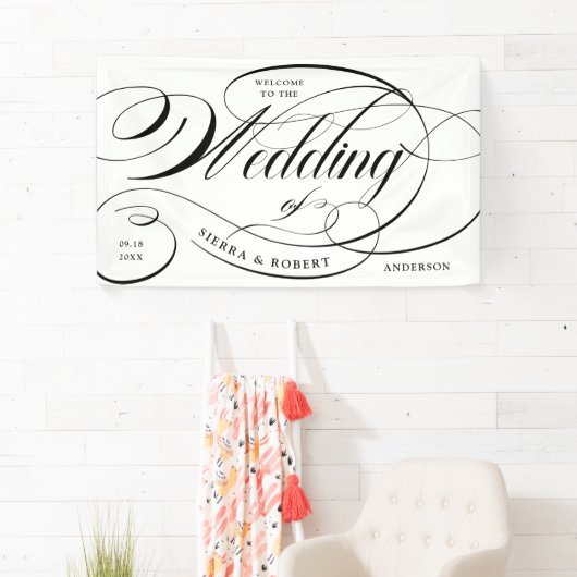 Begrüßung Begrüßung Elegantes Skript mit Kurvem Te Banner (Insitu)