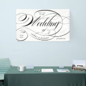 Begrüßung Begrüßung Elegantes Skript mit Kurvem Te Banner (Messeveranstaltung)