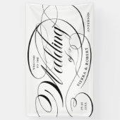 Begrüßung Begrüßung Elegantes Skript mit Kurvem Te Banner (Vertikal)