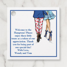 Begrüßung Begrüßung Hotel Tags Couple Navy Geschenkanhänger
