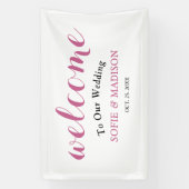 Begrüßung Begrüßung mit elegantem, schwarzem Scrip Banner (Vertikal)