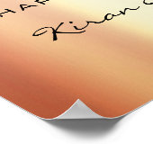 Begrüßung Begrüßung Poster Gold Rose Tropfen (Ecke)