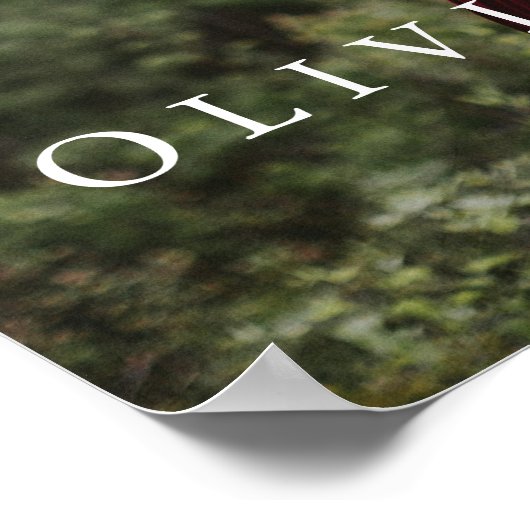 Begrüßung Begrüßungsschreiben mit Foto White Poster (Ecke)