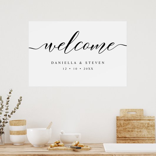 Begrüßung Begrüßungsschreiben-Plakat - Klassisches Poster (Küche)