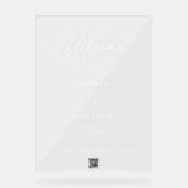 Begrüßung Begrüßungsskript QR Code-Zeichen Acrylschild (Vorderseite)