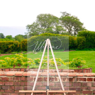 Begrüßung Begrüßungsskript QR Code-Zeichen Acrylschild