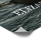 Begrüßung Begrüßungszeichen Foto Weiße Schrift Poster (Ecke)