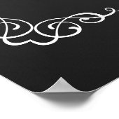 Begrüßung bei der Hochzeit der Tafel mit Druckzeic Poster (Ecke)