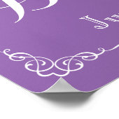 Begrüßung bei der Hochzeit der Tafel mit Druckzeic Poster (Ecke)