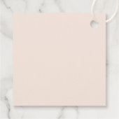 Begrüßung bei Pfirsich und Blush Pink Blues Geschenkanhänger (Rückseite)