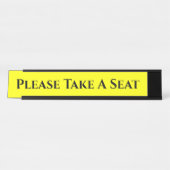 Begrüßung "Bitte nehmen Sie Platz" Schreibtisch Na Schreibtischnamensplakette (Vorderseite )