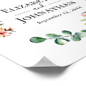 Begrüßung Blumengarten Kranz Poster (Ecke)