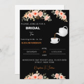 Begrüßung Bridal Tee Party Tea Dusche Dekorationen Einladung (Vorne/Hinten)