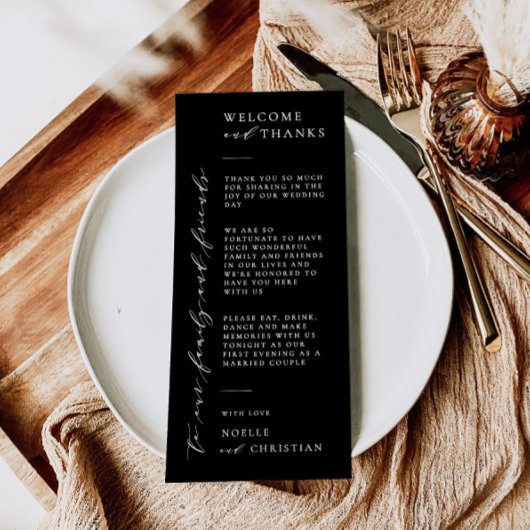 Begrüßung & Dank Minimal Tischnachrichten Platzkar Einladung