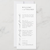 Begrüßung & Dank Minimal Tischnachrichten Platzkar Einladung (Vorderseite)