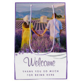 Begrüßung Danke, dass Sie ein Geschenk Tasche Mittlere Geschenktüte (Rückseite)