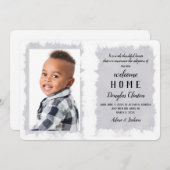 Begrüßung der Adoption von Zuhause Foto Einladung (Vorne/Hinten)