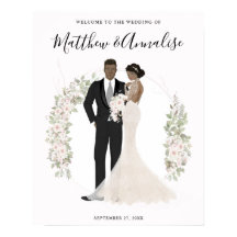 Begrüßung der afrikanischen amerikanischen Braut u