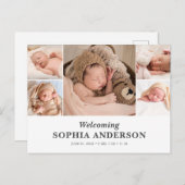 Begrüßung der Ankündigung von Baby Foto Postcard (Vorne/Hinten)