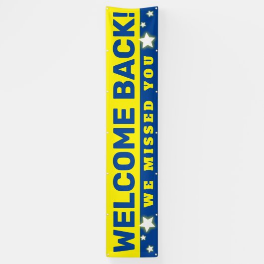 Begrüßung der Arbeit an der Schule Banner (Vertikal)