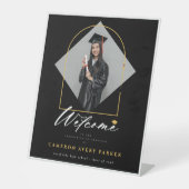 Begrüßung der Arch Tassels Frame Foto Graduation P Sockelschild (Vorderseite)