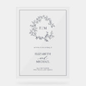 Begrüßung der Begrüßung des Blauen Wappen Acrylschild (Vorderseite)