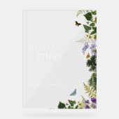 Begrüßung der bezaubernden Waldhochzeit Vintages W Acrylschild (Vorderseite)