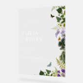 Begrüßung der bezaubernden Waldhochzeit Vintages W Acrylschild (Winkel)