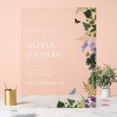 Begrüßung der bezaubernden Waldhochzeit Vintages W Acrylschild (Hochzeit)