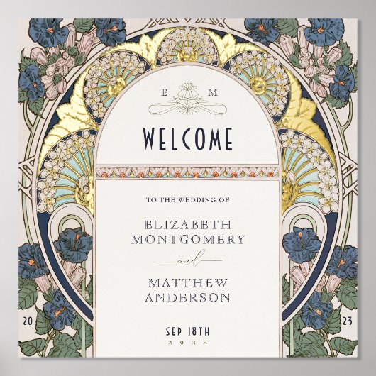 Begrüßung der Blauen Goldhochzeit der Marine Bouga Foliendrucke (Vorderseite)