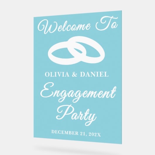 Begrüßung der Blue Script Winter-Bewerbung Acrylschild (Winkel)