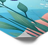 Begrüßung der Blue Under Sea Birthday Party Poster (Ecke)