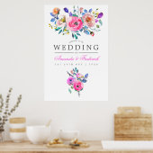 Begrüßung der blumengeschmückten Hochzeit in heiße Poster (Küche)