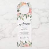 Begrüßung der Blumenzwiebeln im Mittelsommer Flaschenanhänger (Vorderseite)