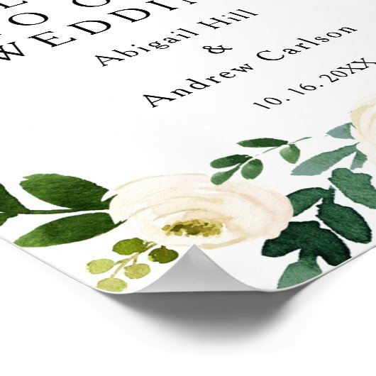 Begrüßung der Blütenblütenhochzeit Poster (Ecke)