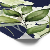 Begrüßung der blutigen Hochzeit eines Navy Blue St Poster (Ecke)