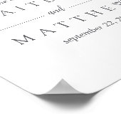 Begrüßung der Botanischen Bliss-Hochzeitskollektio Poster (Ecke)