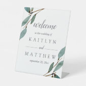 Begrüßung der Botanischen Bliss-Hochzeitskollektio Sockelschild (Vorderseite)