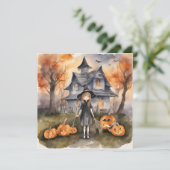 Begrüßung der durch HexenkI erzeugten Party Einlad Einladung (Stehend Vorderseite)