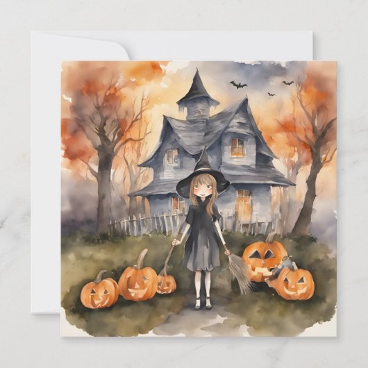 Begrüßung der durch HexenkI erzeugten Party Einlad Einladung (Vorderseite)