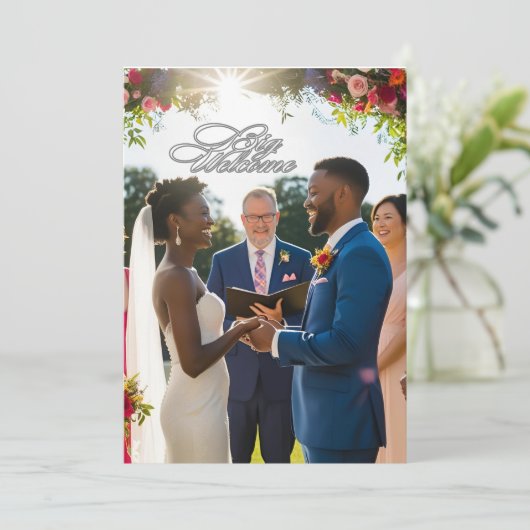 Begrüßung der Einladung (Stehend Vorderseite)