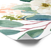 Begrüßung der eleganten Blush Pink Floral Graduati Poster (Ecke)