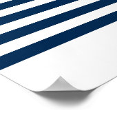 Begrüßung der eleganten Navy-Nautical-Wedding-Mono Poster (Ecke)